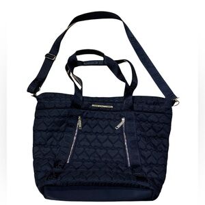 Betsey Johnson Black Weekender Tote with Gold-Tone Hardware